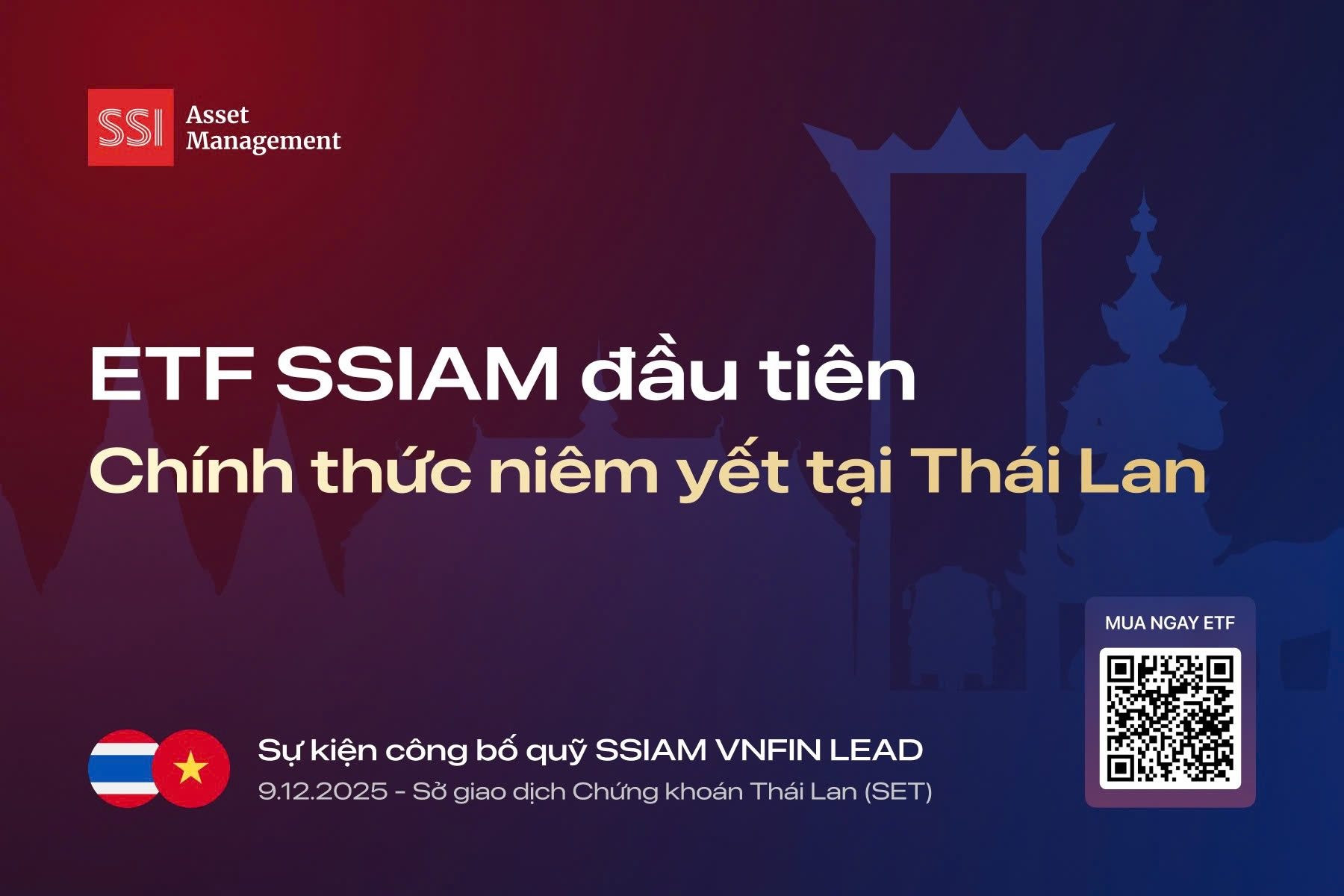 ETF VNFIN LEAD của SSI chính thức niêm yết tại Thái Lan, 'mở cửa' dòng vốn ngoại vào thị trường Việt Nam
