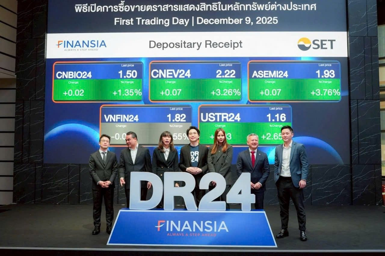 ETF VNFIN24 của SSI gây bất ngờ trong ngày đầu niêm yết tại Thái Lan: 70% lượng mua đến từ nhà đầu tư nước ngoài