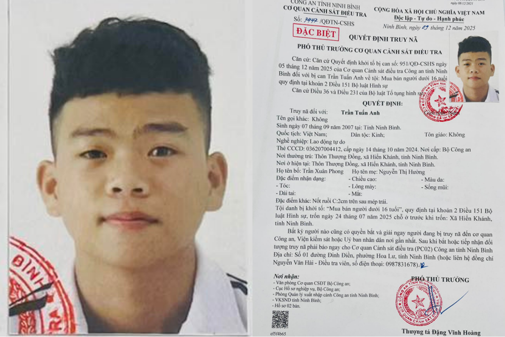 Truy nã đặc biệt Trần Tuấn Anh sinh năm 2007 - ảnh 1