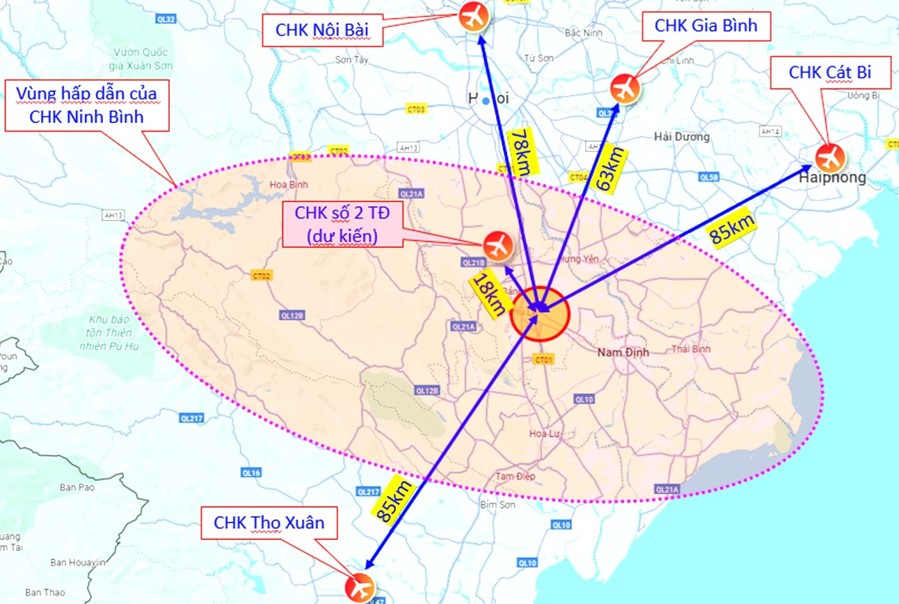 Hé lộ vị trí dự kiến xây dựng sân bay quốc tế hơn 23.000 tỷ tại tỉnh Ninh Bình- Ảnh 2.