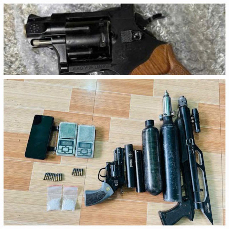 Huy động 200 cảnh sát đột kích kho hàng, bắt giữ 37 đối tượng, thu giữ 174kg ma túy tổng hợp, nhiều súng, đạn và máy móc - ảnh 3