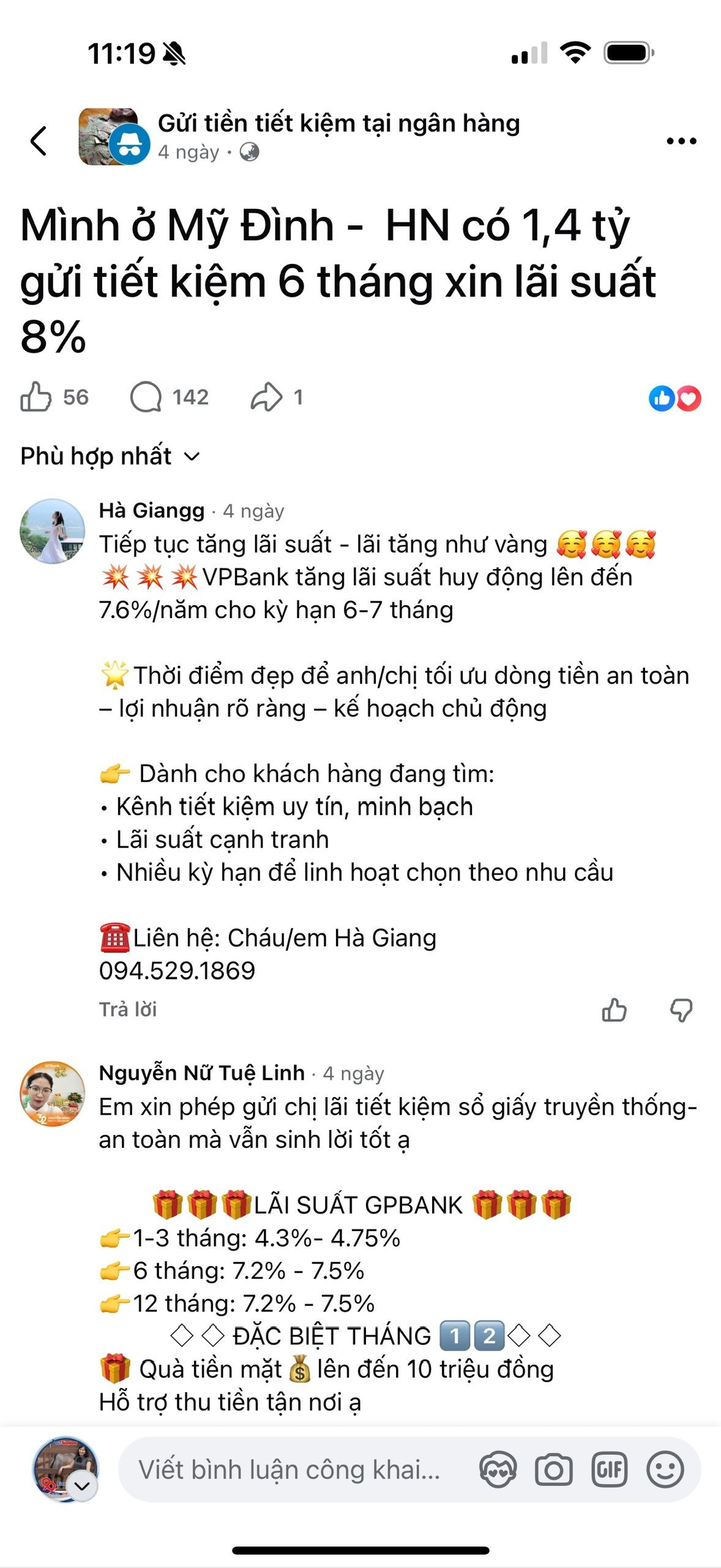 Xuất hiện lãi suất cao tại các hội nhóm gửi tiết kiệm. a.jpg