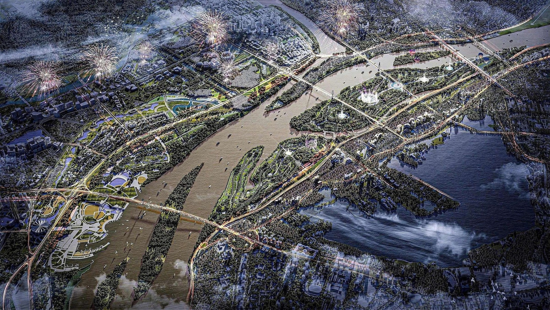 Nóng: Liên danh Đại Quang Minh, Văn Phú, MIK Group, Hòa Phát, THACO, T&T Group đầu tư Trục Đại lộ cảnh quan sông Hồng 855.000 tỷ