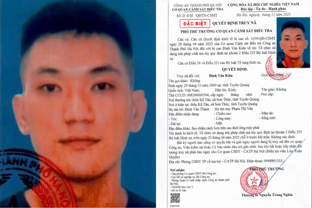 Truy nã đặc biệt Đinh Văn Kiên sinh năm 2000 - ảnh 1