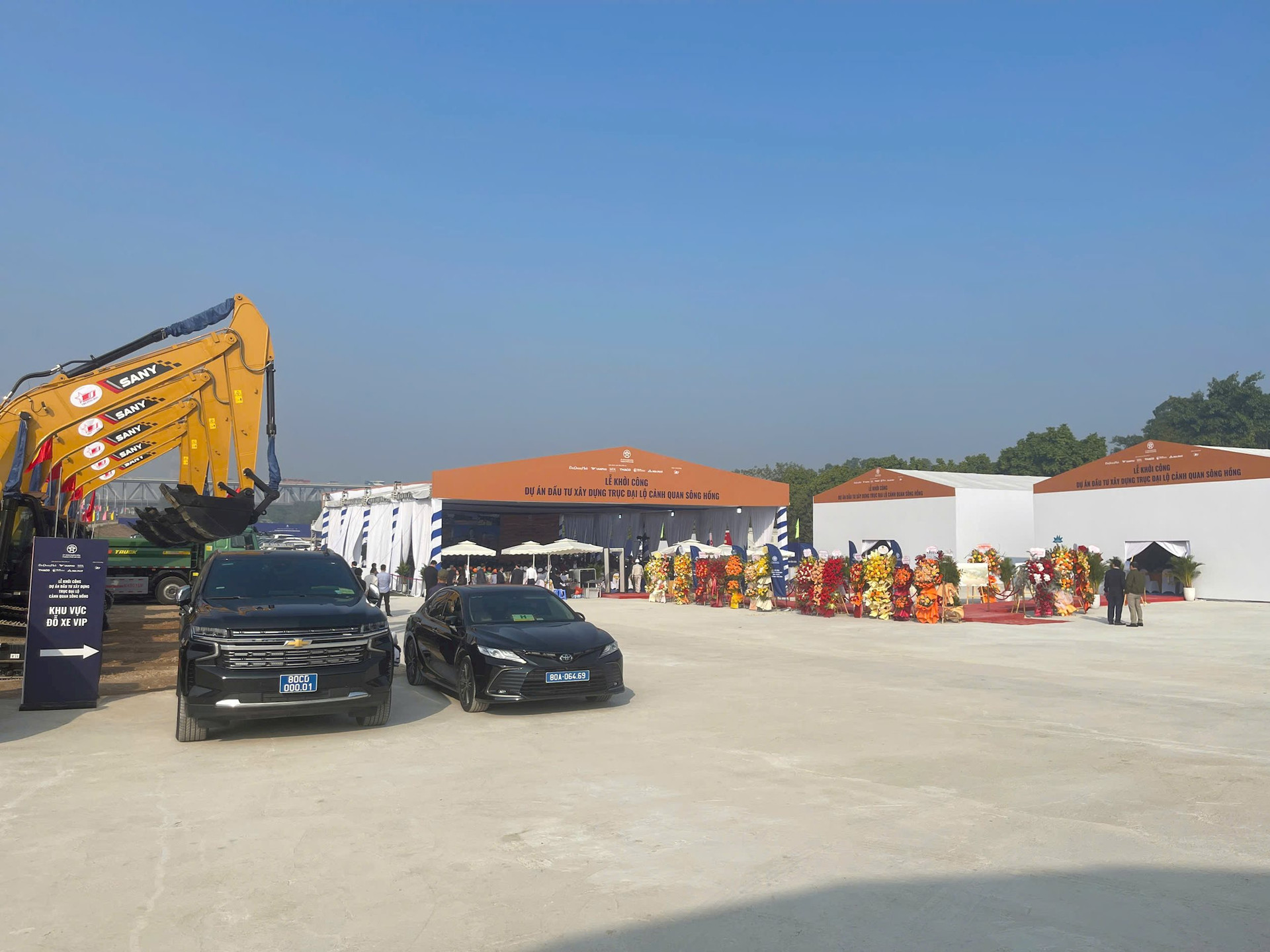 Hình ảnh trực tiếp từ Lễ khởi công siêu dự án Trục Đại lộ cảnh quan Sông Hồng 855.000 tỷ đồng