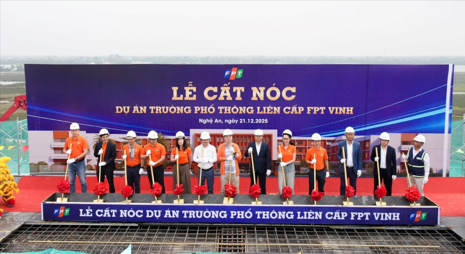 FPT cất nóc tổ hợp giáo dục hơn 27.000m2 tại Nghệ An