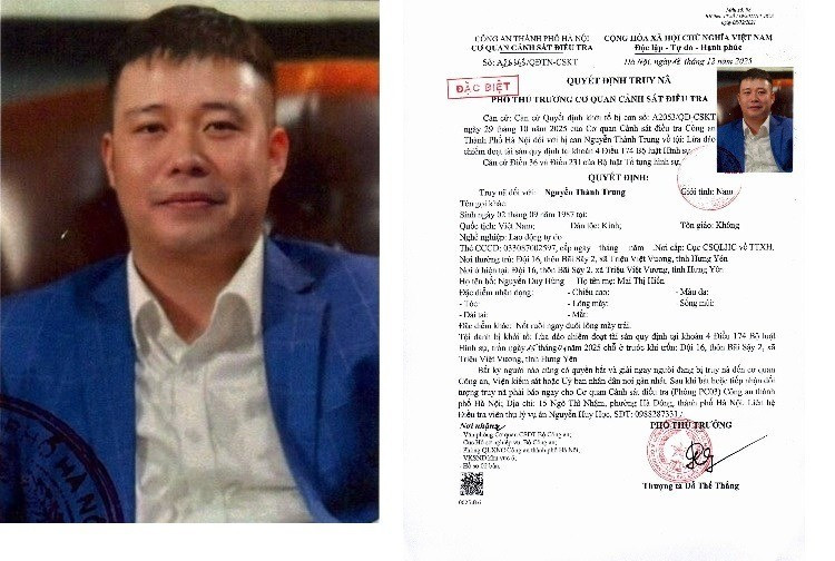 Truy nã đặc biệt Giám đốc Nguyễn Thành Trung