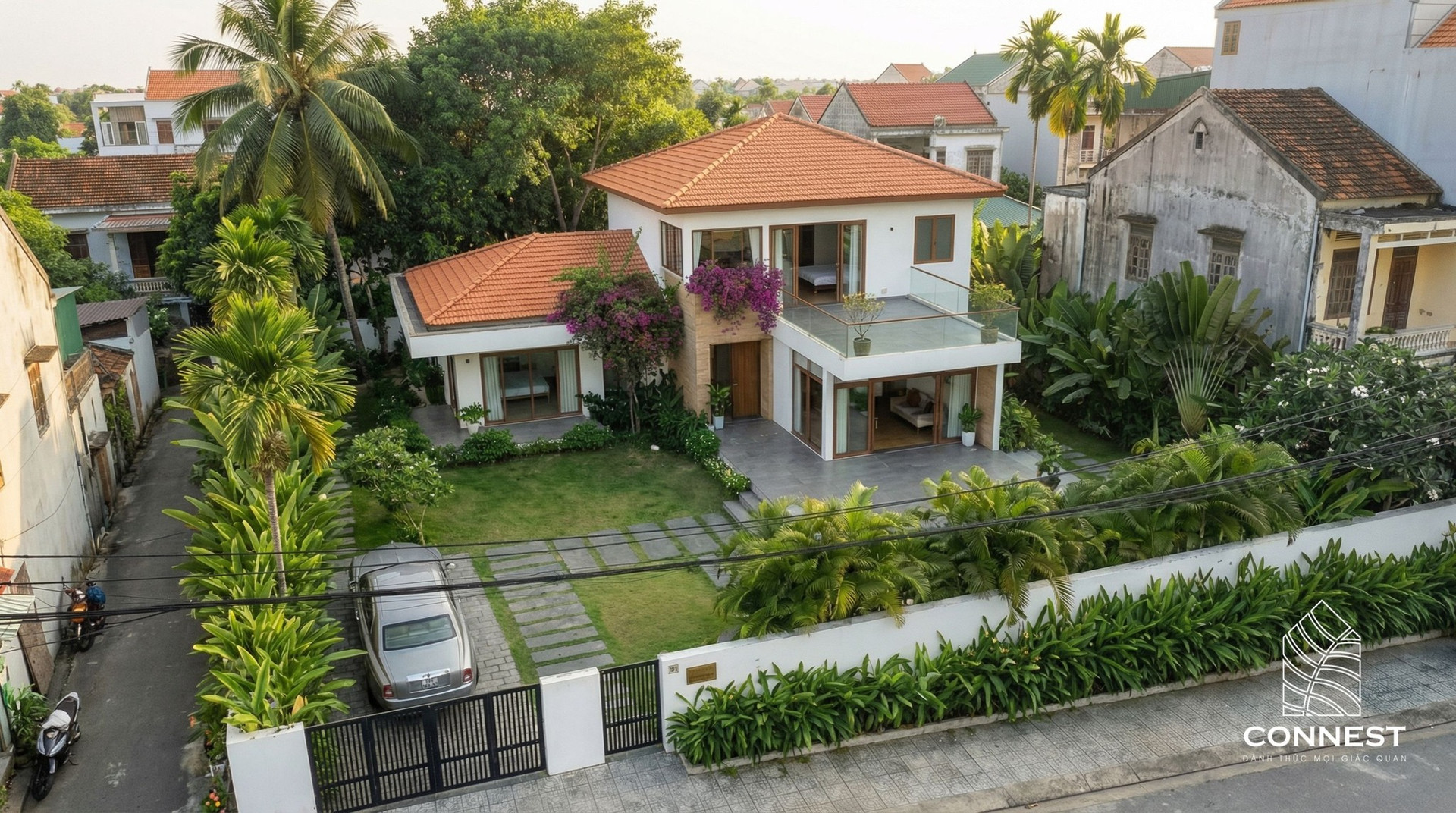 Tận hưởng cuộc sống yên bình trong căn hộ với kiến trúc nhà vườn đương đại giữa làng quê- Ảnh 2.