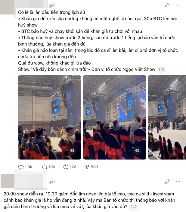 Đêm nhạc có giá vé 13 triệu/cặp của nhạc sĩ Trần Tiến, diva Hồng Nhung bị hủy ngay trước giờ diễn, hàng nghìn người phẫn nộ - ảnh 3