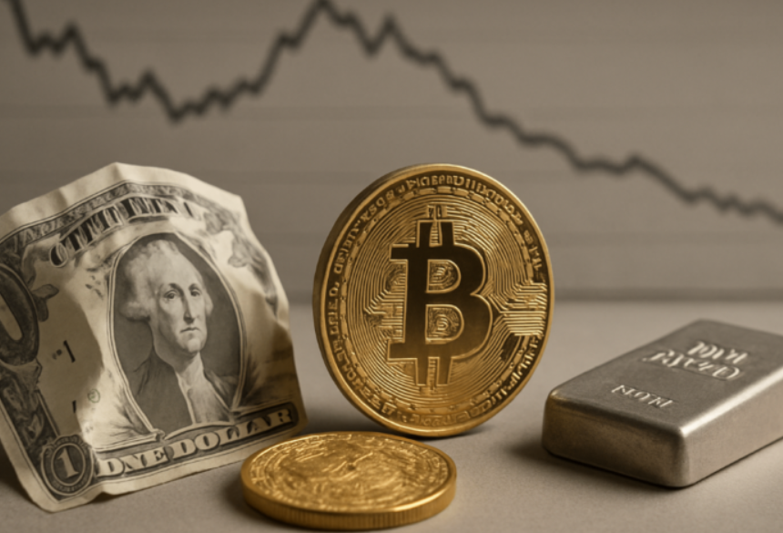 Đồng USD trước nguy cơ sụp đổ: L&yacute; do thực sự ch&acirc;m ng&ograve;i cho l&agrave;n s&oacute;ng tăng gi&aacute; v&agrave;ng, bạc v&agrave; Bitcoin v&agrave;o năm 2026? - ảnh 2