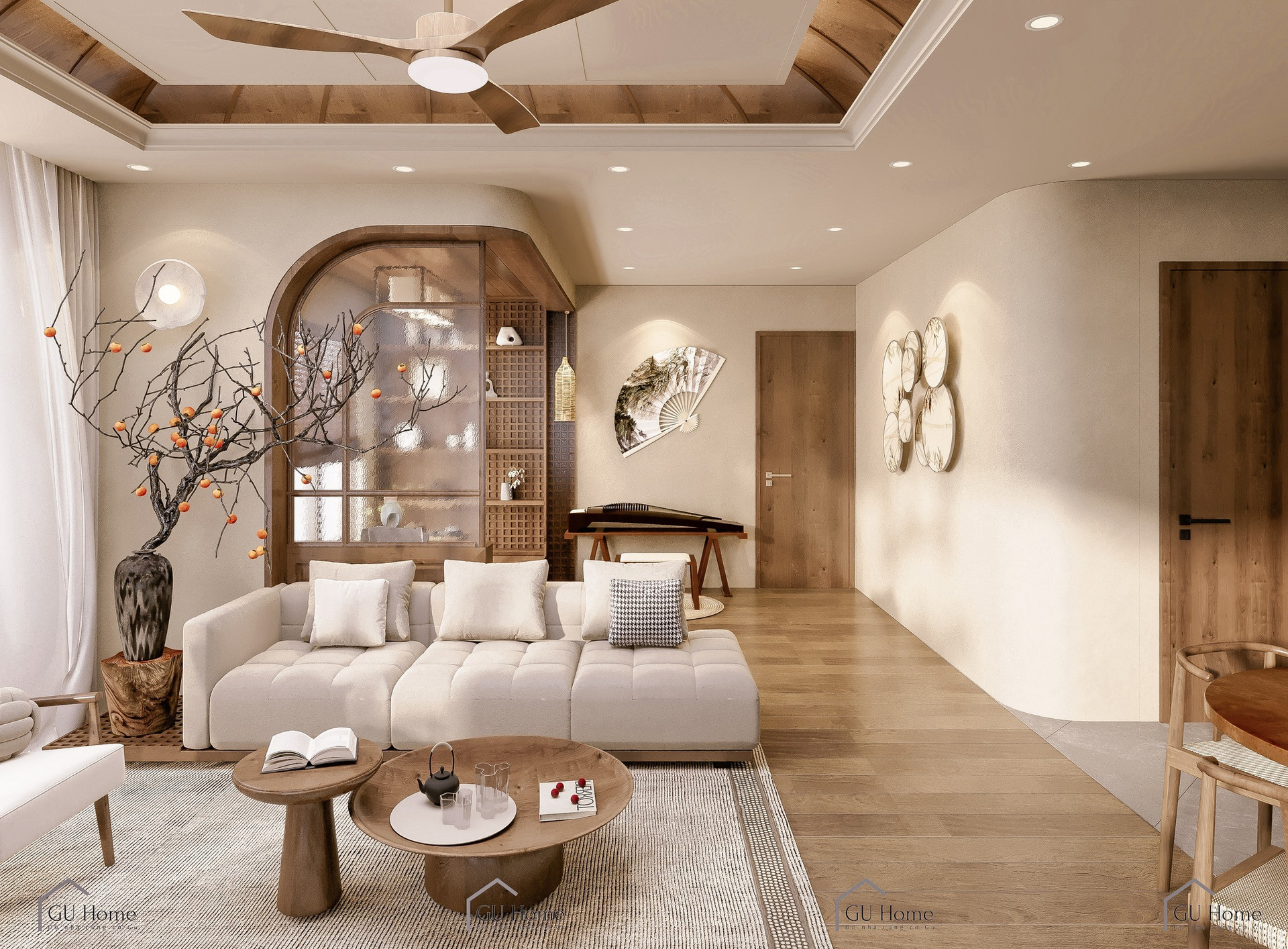 Đi tìm giải pháp kiến trúc cho căn hộ 3 thế hệ hiện đại mang tinh thần Indochine- Ảnh 2.