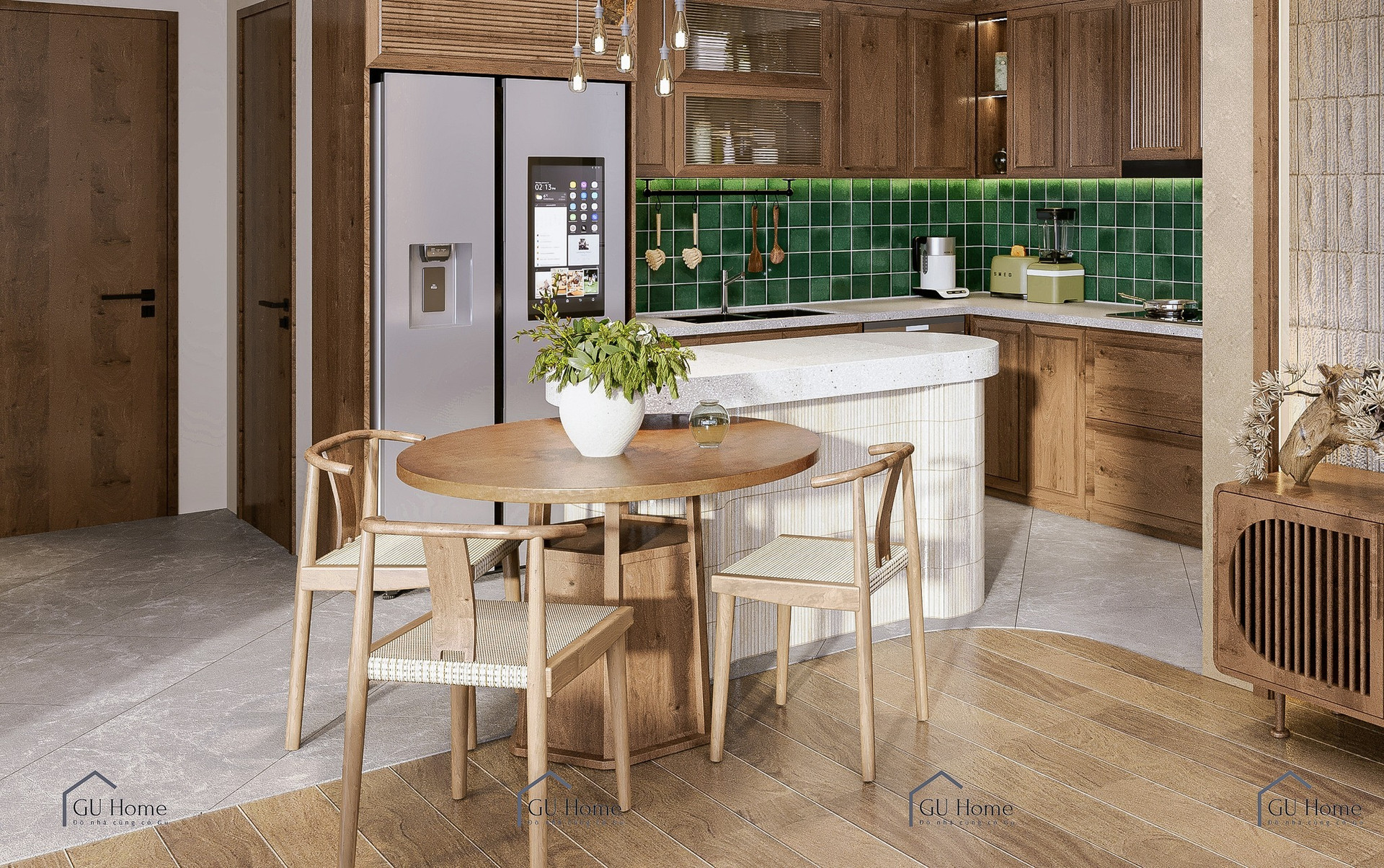 Đi tìm giải pháp kiến trúc cho căn hộ 3 thế hệ hiện đại mang tinh thần Indochine- Ảnh 5.