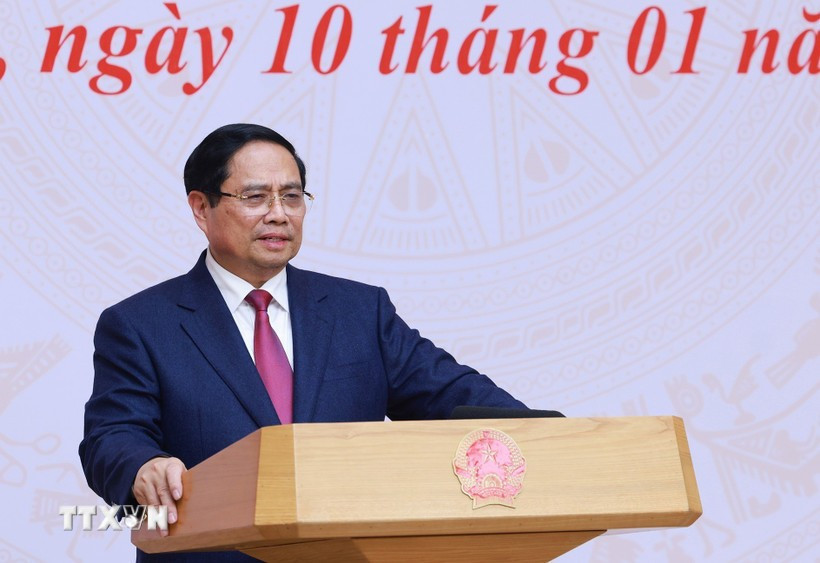 Thủ tướng Phạm Minh Chính chủ trì hội nghị. Ảnh: TTXVN tt5.jpg