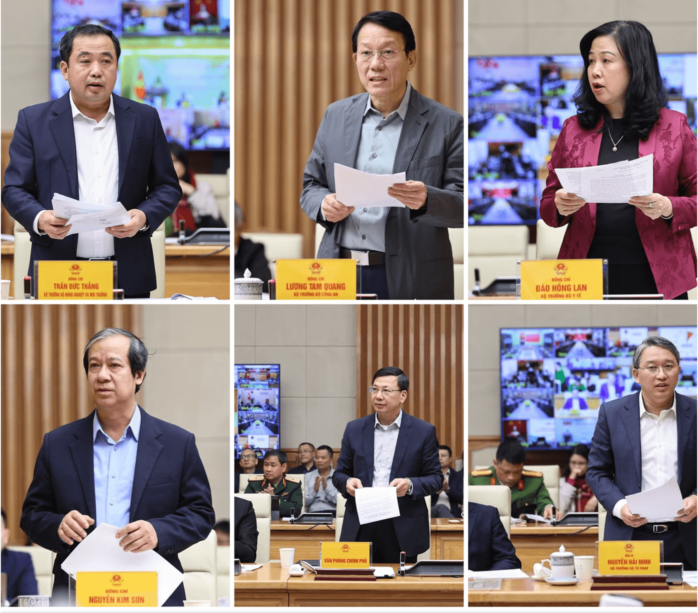 Các đại biểu báo cáo, phát biểu. Ảnh: VGP. anh-chup-man-hinh-2026-01-12-luc-183816.png