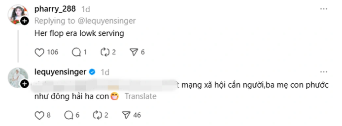 Lệ Quyên vướng tranh cãi vì phát ngôn văng tục, 'đốp chát' với khán giả - ảnh 1