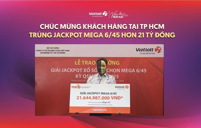 Một nhân viên văn phòng trúng giải Vietlott hơn 21,6 tỷ đồng nhờ chọn vé số theo ngày kỷ niệm - ảnh 1