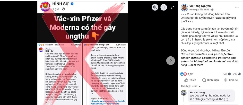 MXH lan tin vaccine COVID-19 gây ung thư: Chuyên gia nói gì? - ảnh 1