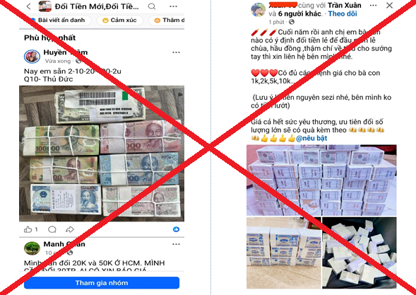 Cảnh báo quan trọng tới người dân có nhu cầu đổi tiền mới, tiền lẻ để mừng tuổi dịp Tết Nguyên đán - ảnh 1