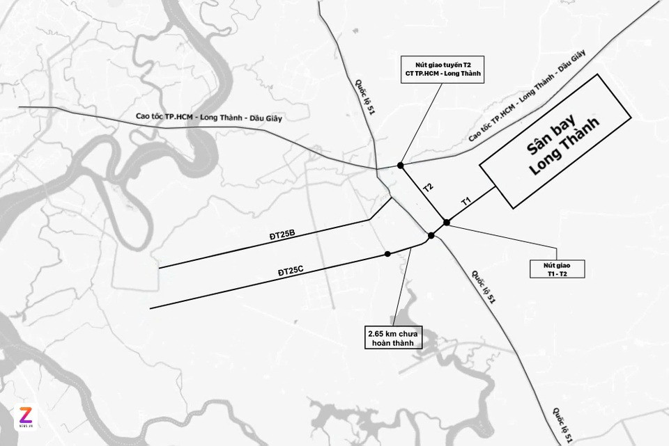 Các trục đường nghìn tỷ kết nối siêu sân bay lớn nhất Việt Nam đang gặp thách thức lớn- Ảnh 1.
