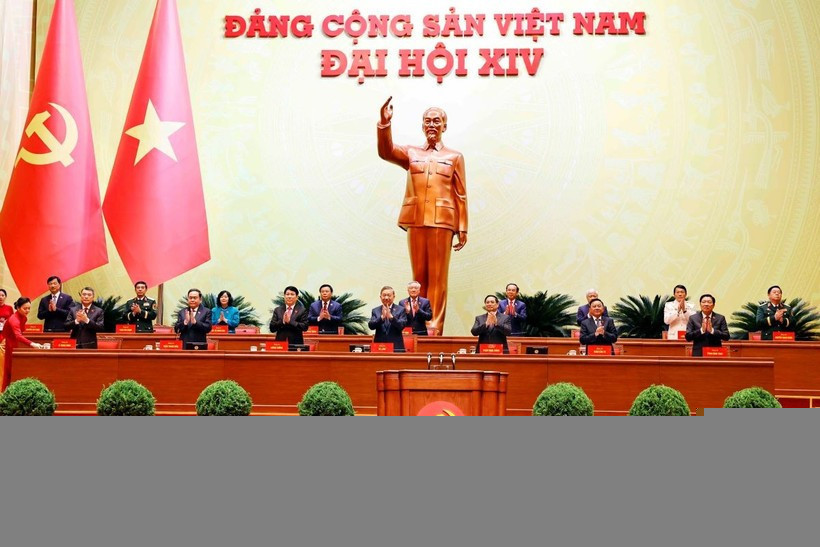 Đoàn Chủ tịch phiên trù bị Đại hội XIV của Đảng. (Ảnh: TTXVN)