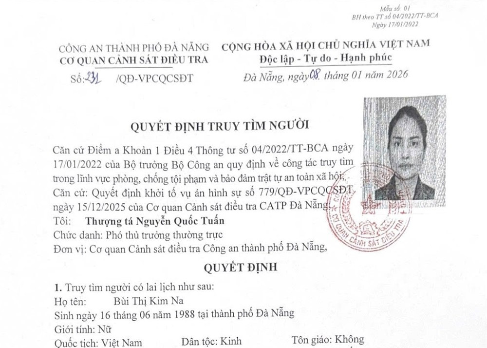 Đề nghị ai biết tung tích Bùi Thị Kim Na, khẩn trương thông báo cho cơ quan công an - ảnh 1