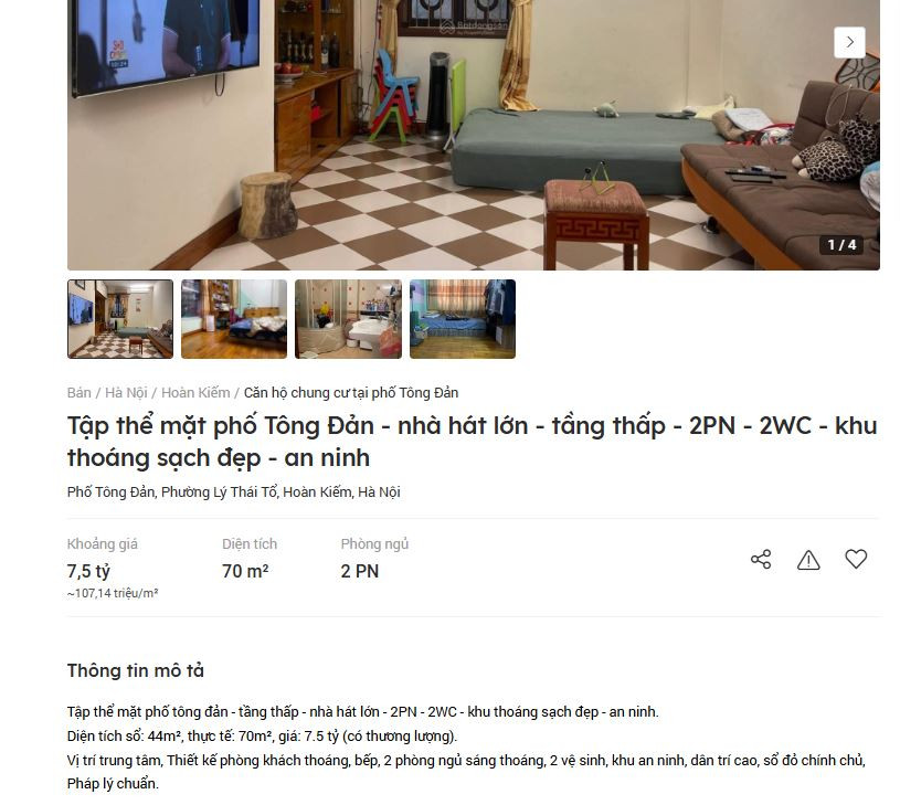 Giá nhà tập thể cũ tại Hà Nội 'leo thang'- Ảnh 3.