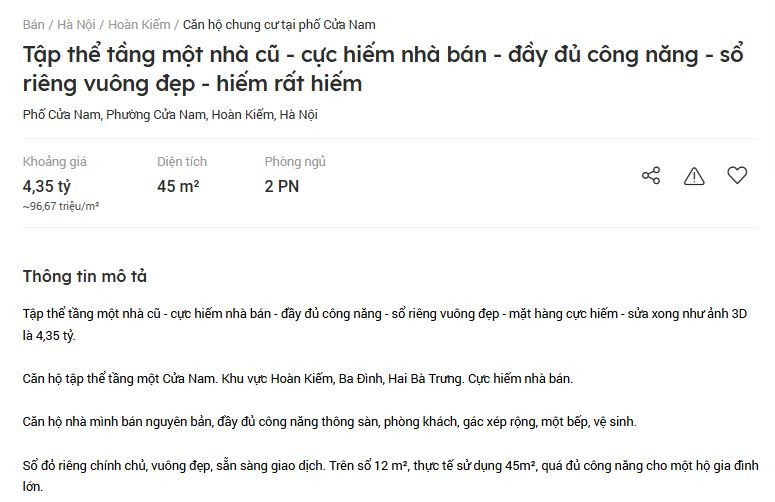 Giá nhà tập thể cũ tại Hà Nội 'leo thang'- Ảnh 2.