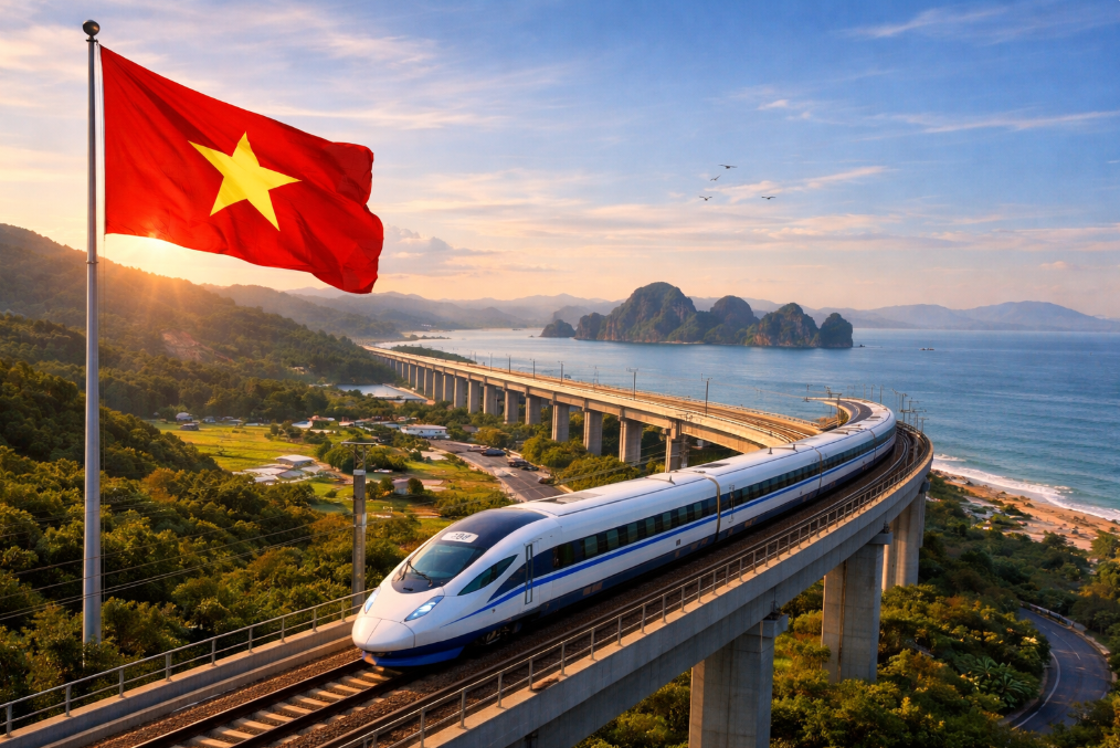 Đường sắt tốc độ cao Bắc - Nam. Ảnh minh họa