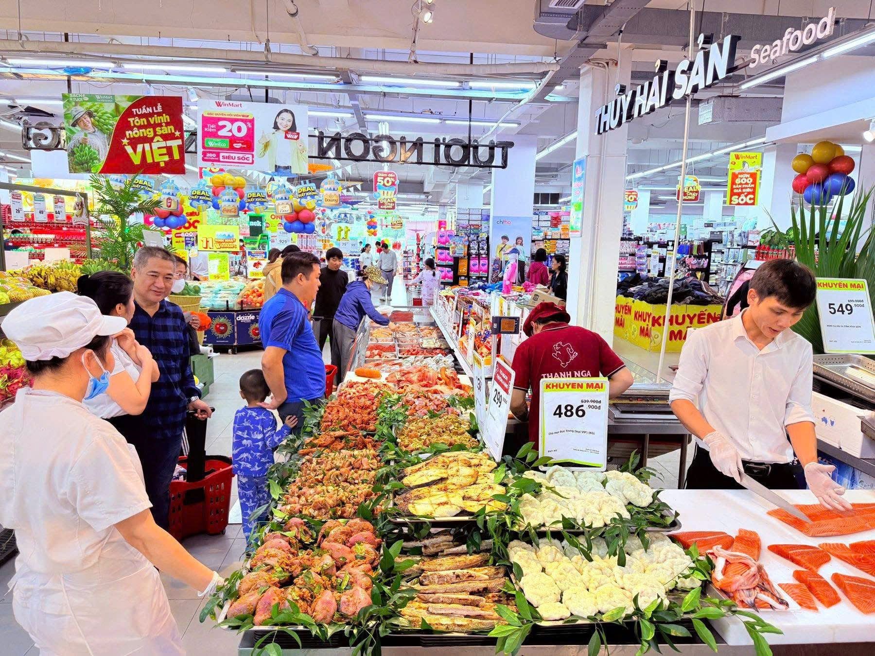 Các sản phẩm tươi sống chất lượng cao được phục vụ tại WinMart