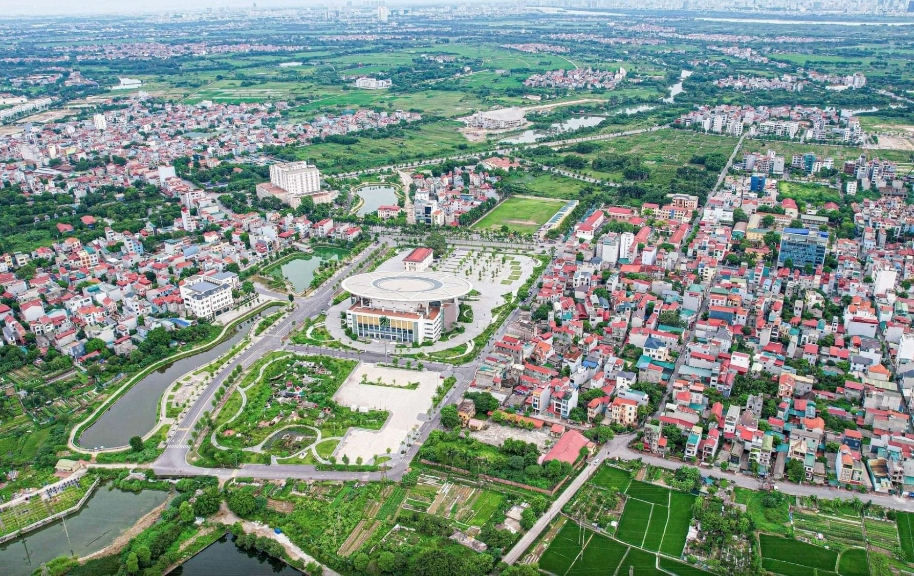 Một góc của xã Đông Anh, TP. Hà Nội. Nguồn ảnh: Internet