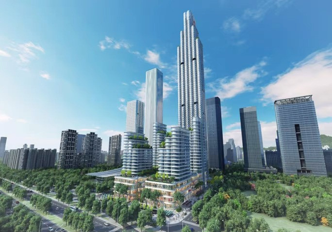 Sắp khánh thành tòa nhà chọc trời cao gần 400m: Kiến trúc xếp tầng độc đáo, là không gian làm việc cho 13.000 người- Ảnh 3. Sắp khánh thành tòa nhà chọc trời cao gần 400m: Kiến trúc xếp tầng độc đáo, là không gian làm việc cho 13.000 người- Ảnh 3.