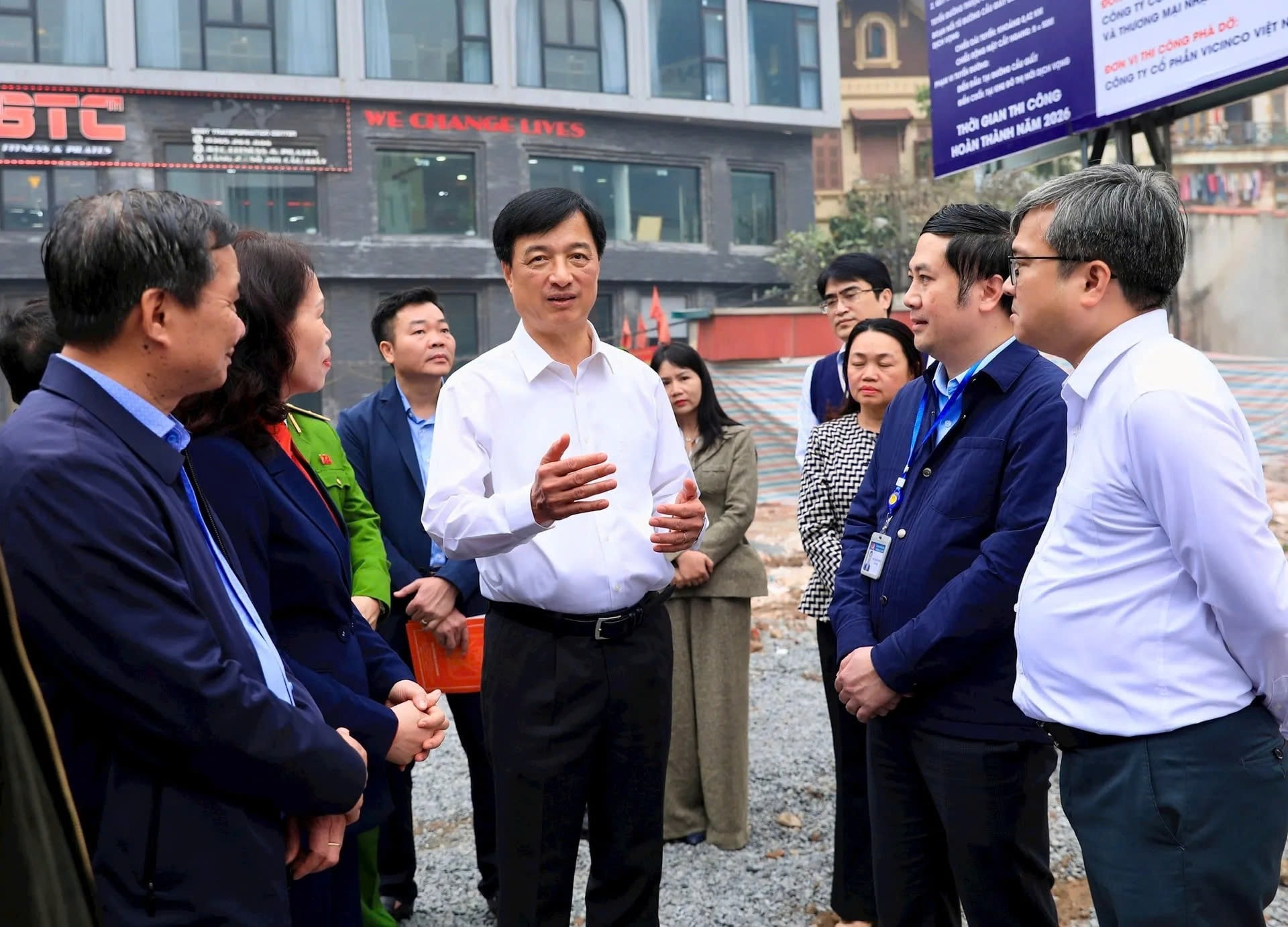 Bí thư Thành ùy Hà Nội Nguyễn Duy Ngọc tại buổi kiểm tra. Nguồn ảnh: Báo Xây dựng