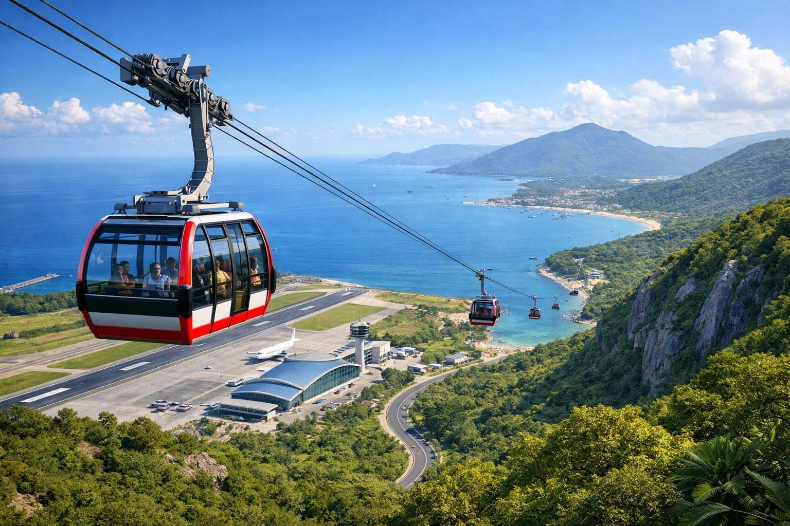 Việt Nam dự kiến có tuyến cáp treo trên đảo, kết nối đến sân bay xây từ thời Pháp thuộc- Ảnh 1. Việt Nam dự kiến có tuyến cáp treo trên đảo, kết nối đến sân bay xây từ thời Pháp thuộc- Ảnh 1.