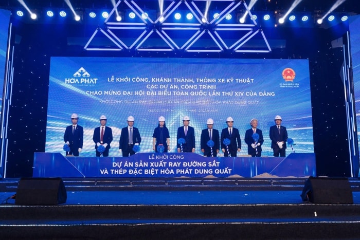 Tập đoàn Hòa Phát khởi công Dự án Nhà máy Sản xuất Ray và Thép đặc biệt Hòa Phát Dung Quất