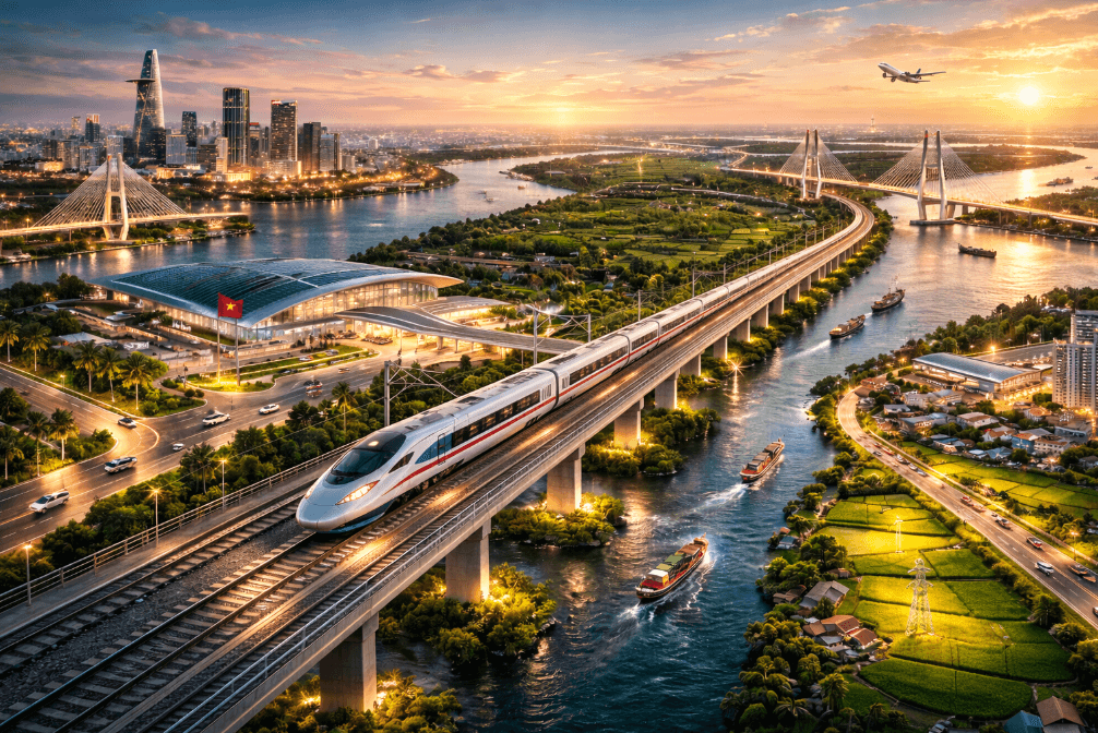 Tuyến đường sắt TP. HCM - Cần Thơ. Ảnh minh họa Tuyến đường sắt TP. HCM - Cần Thơ. Ảnh minh họa