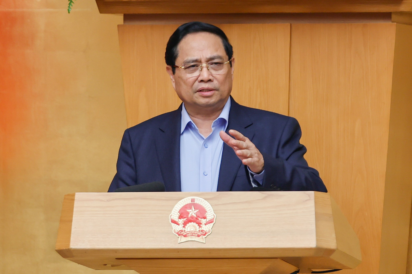 Thủ tướng Chính phủ Phạm Minh Chính chủ trì phiên họp. Ảnh: VGP 212ttg2.jpg