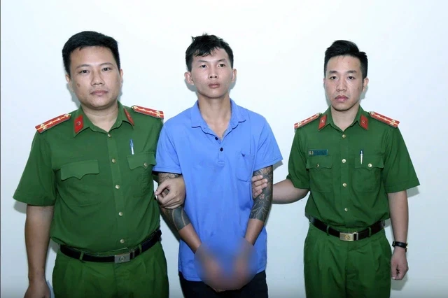 Bị cáo Hoàng Thành Công tại thời điểm bị bắt. Ảnh CA
