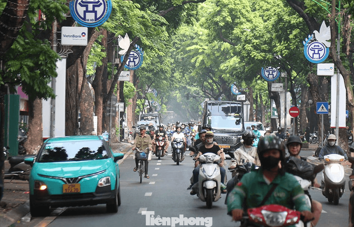 Đến năm 2030, Hà Nội sẽ hoàn thành chuyển toàn bộ taxi chạy xăng, dầu sang xe điện. Ảnh: Lộc Liên. tp-taxi-dien.png