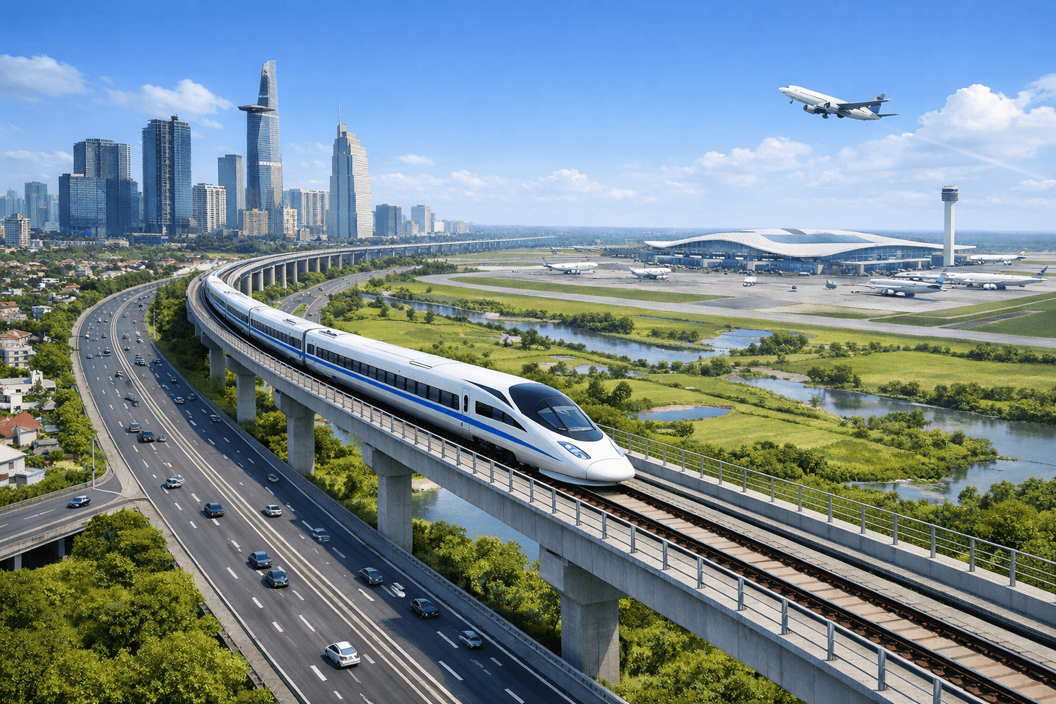 Khẩn cấp xây dựng tuyến đường sắt kết nối TP. HCM với siêu sân bay lớn nhất Việt Nam- Ảnh 2. Khẩn cấp xây dựng tuyến đường sắt kết nối TP. HCM với siêu sân bay lớn nhất Việt Nam- Ảnh 2.