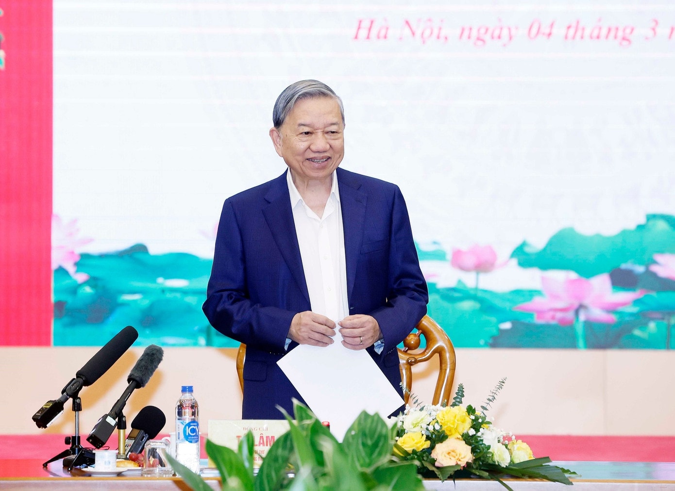Tổng Bí thư Tô Lâm phát biểu tại buổi làm việc. Ảnh: TTXVN. tienphong-43tbtb1.jpg