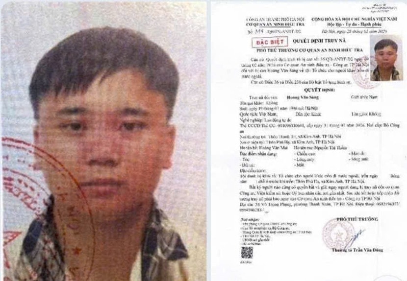 Phát lệnh truy nã đặc biệt đối tượng Hoàng Văn Sáng (SN 1996)
