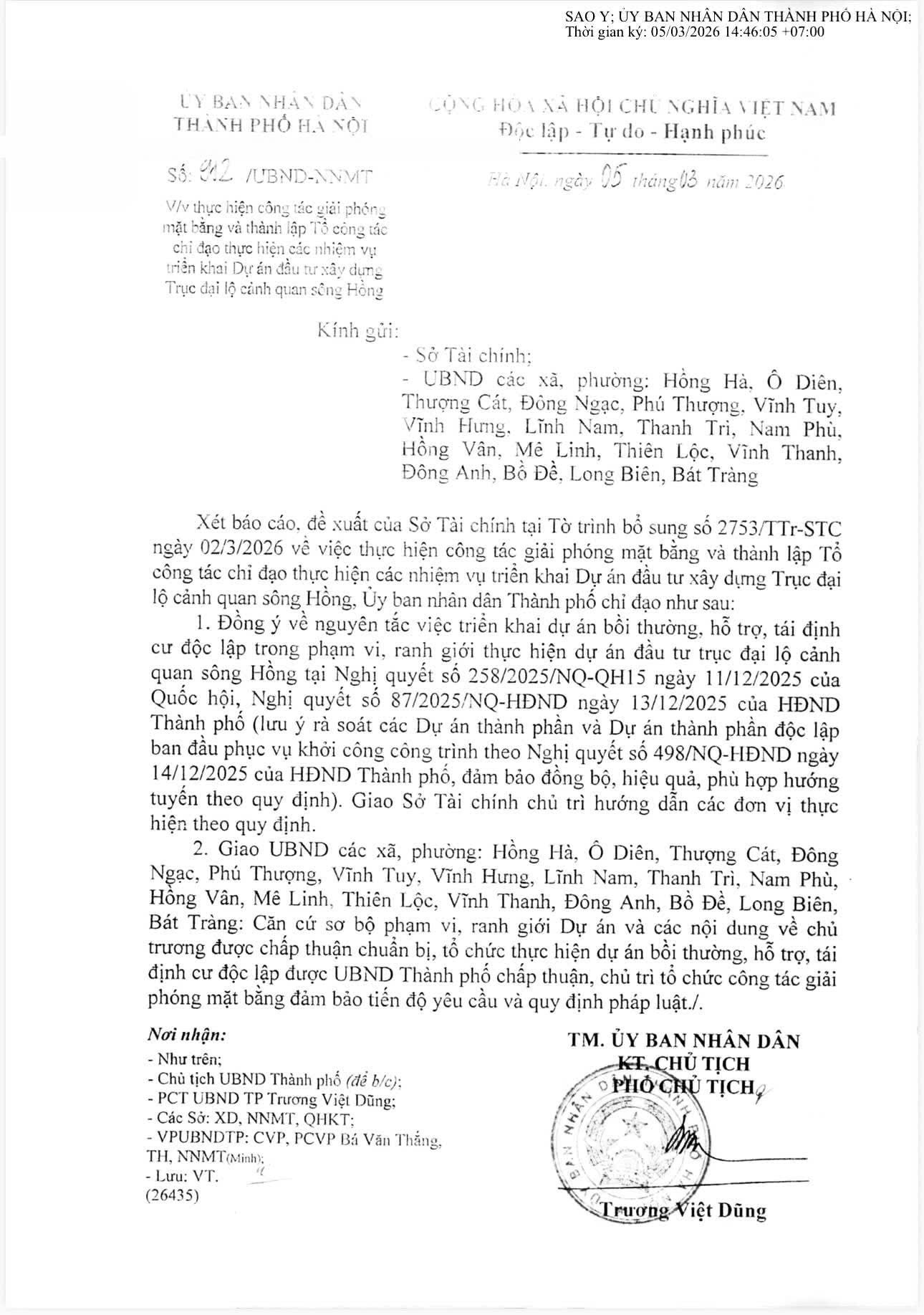 Chuyển biến mới nhất về siêu dự án trục đại lộ cảnh quanh sông Hồng 855.000 tỷ- Ảnh 1.