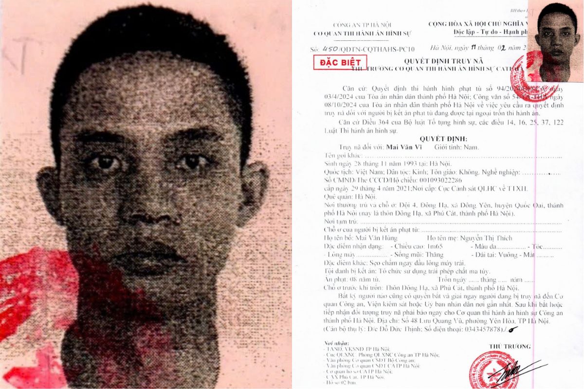 Truy nã đặc biệt Mai Văn Vĩ SN 1993