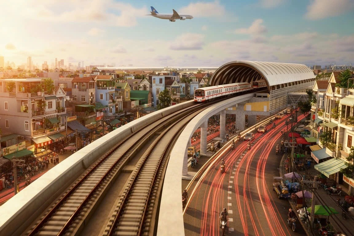 Phối cảnh tuyến đường sắt Metro Bến Thành - Tham Lương. Nguồn ảnh: Báo Dân trí Phối cảnh tuyến đường sắt Metro Bến Thành - Tham Lương. Nguồn ảnh: Báo Dân trí