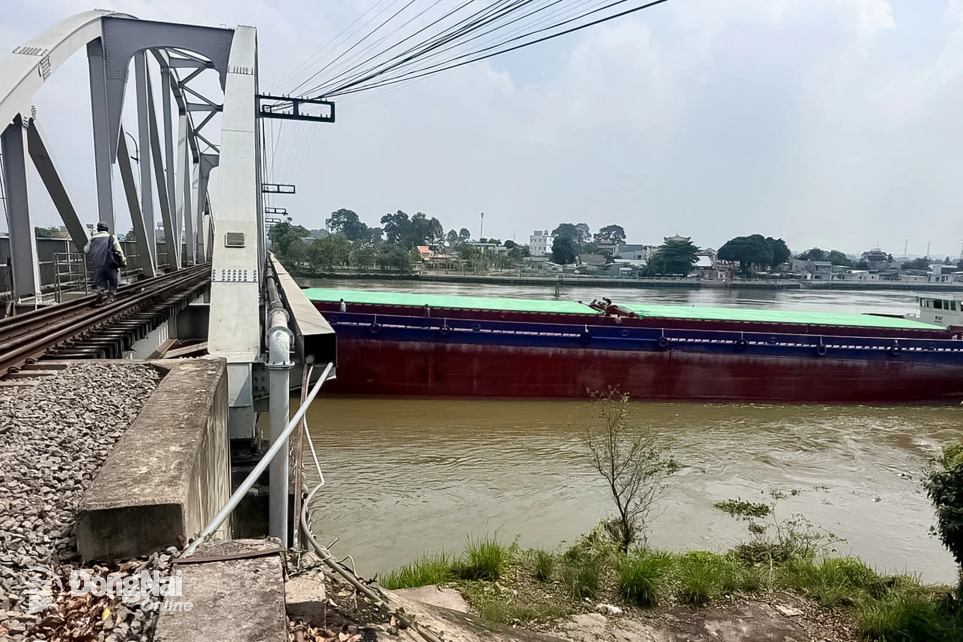 Vị trí va chạm tại cầu Ghềnh. Nguồn ảnh: Báo Đồng Nai