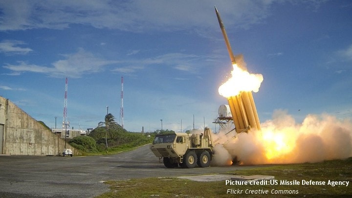 Hệ thống phòng thủ tên lửa tầm cao giai đoạn cuối - THAAD. Ảnh: US Missile Defense Agency. thaad4.jpg