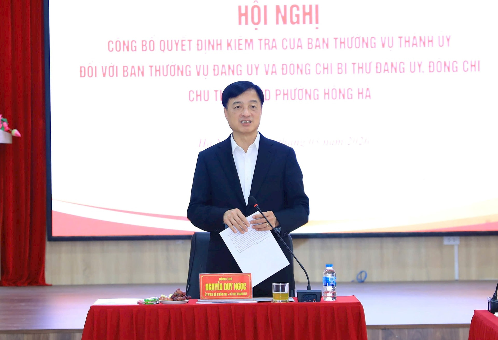 Bí thư Thành ủy Hà Nội Nguyễn Duy Ngọc. Nguồn ảnh: Hanoi.gov.vn
