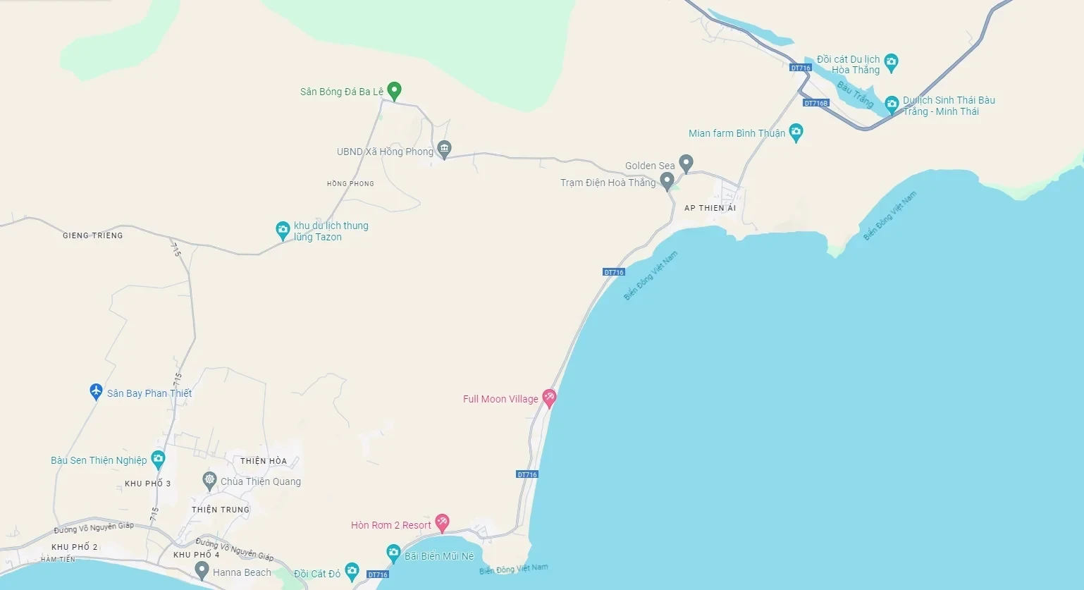 Hình ảnh Bàu Trắng trên Google Map. 