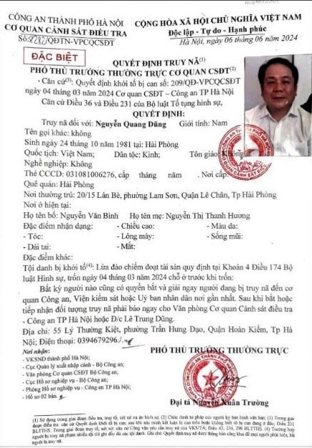Đối tượng Nguyễn Quang Dũng 2