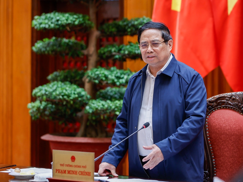 Thủ tướng Chính phủ Phạm Minh Chính tại buổi làm việc. Nguồn ảnh: Báo Chính phủ Thủ tướng Chính phủ Phạm Minh Chính tại buổi làm việc. Nguồn ảnh: Báo Chính phủ